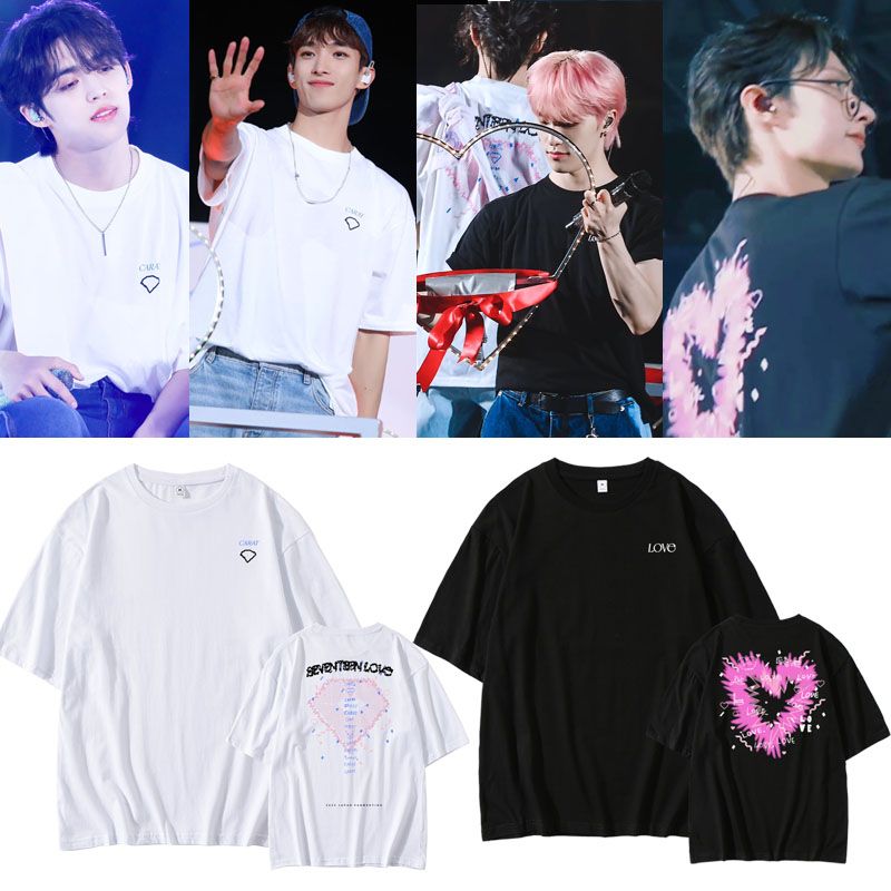SEVENTEEN MERCH LOVE T-SHIRTS 100% COTTON