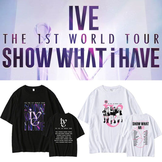 IVE MERCH T SHIRT 1St WORD TOUR 2024 "Show What i have" 100% COTTON