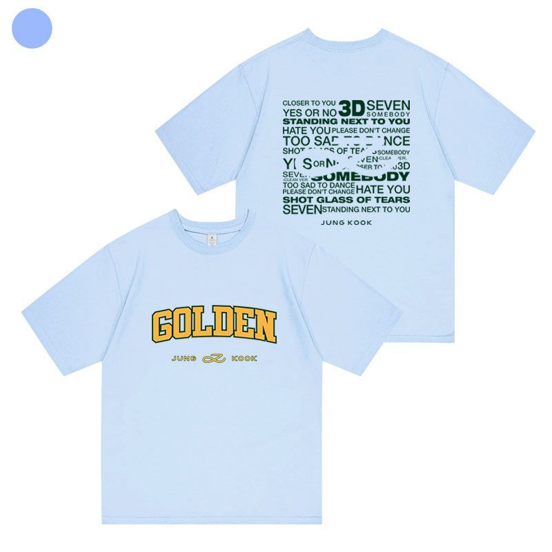 JUNGKOOK GOLDEN T-SHIRT 100% COTTON (various colors)