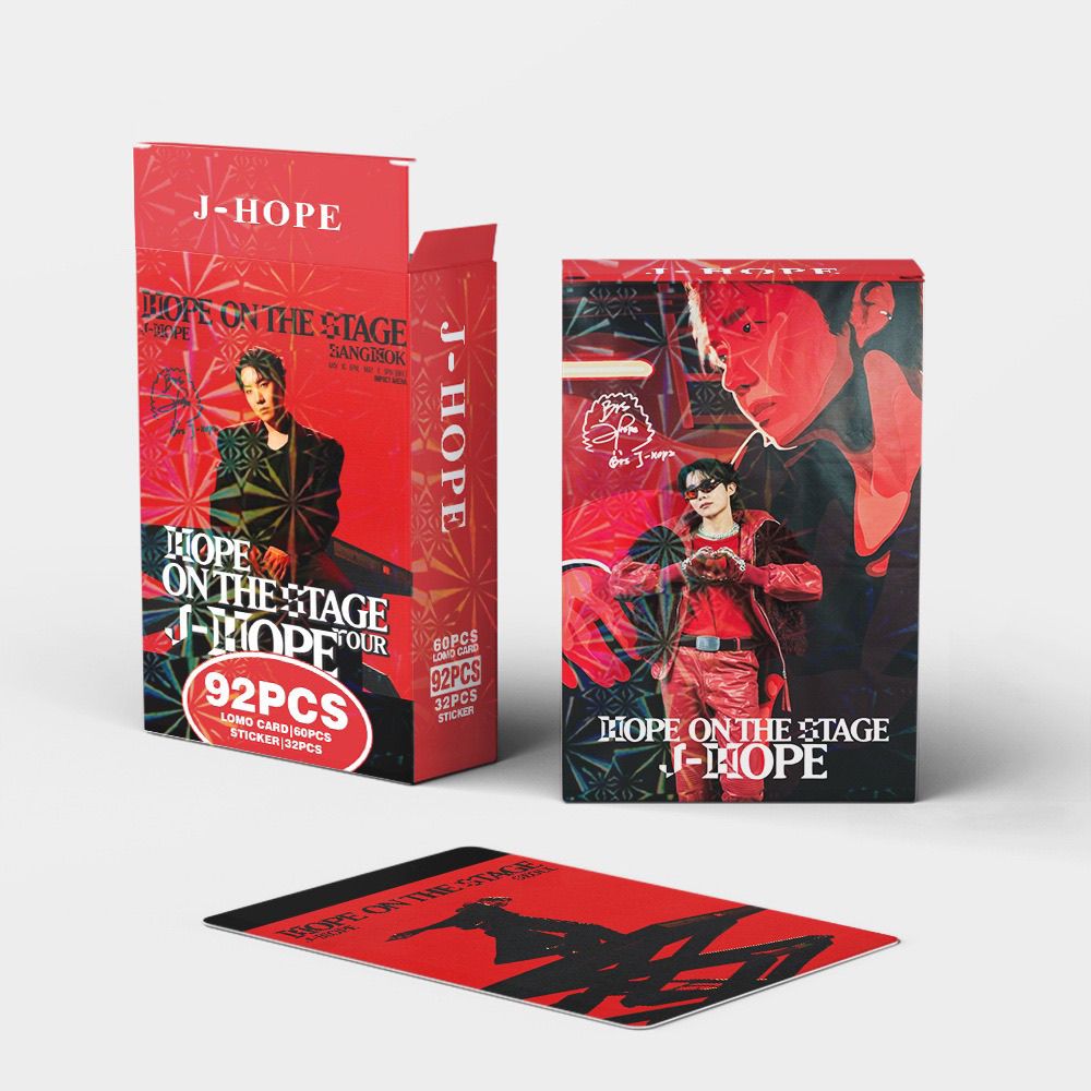 JHOPE “HOPE ON THE STAGE” 92 PCS (60 PHOTOCARDS + 32 STICKERS)