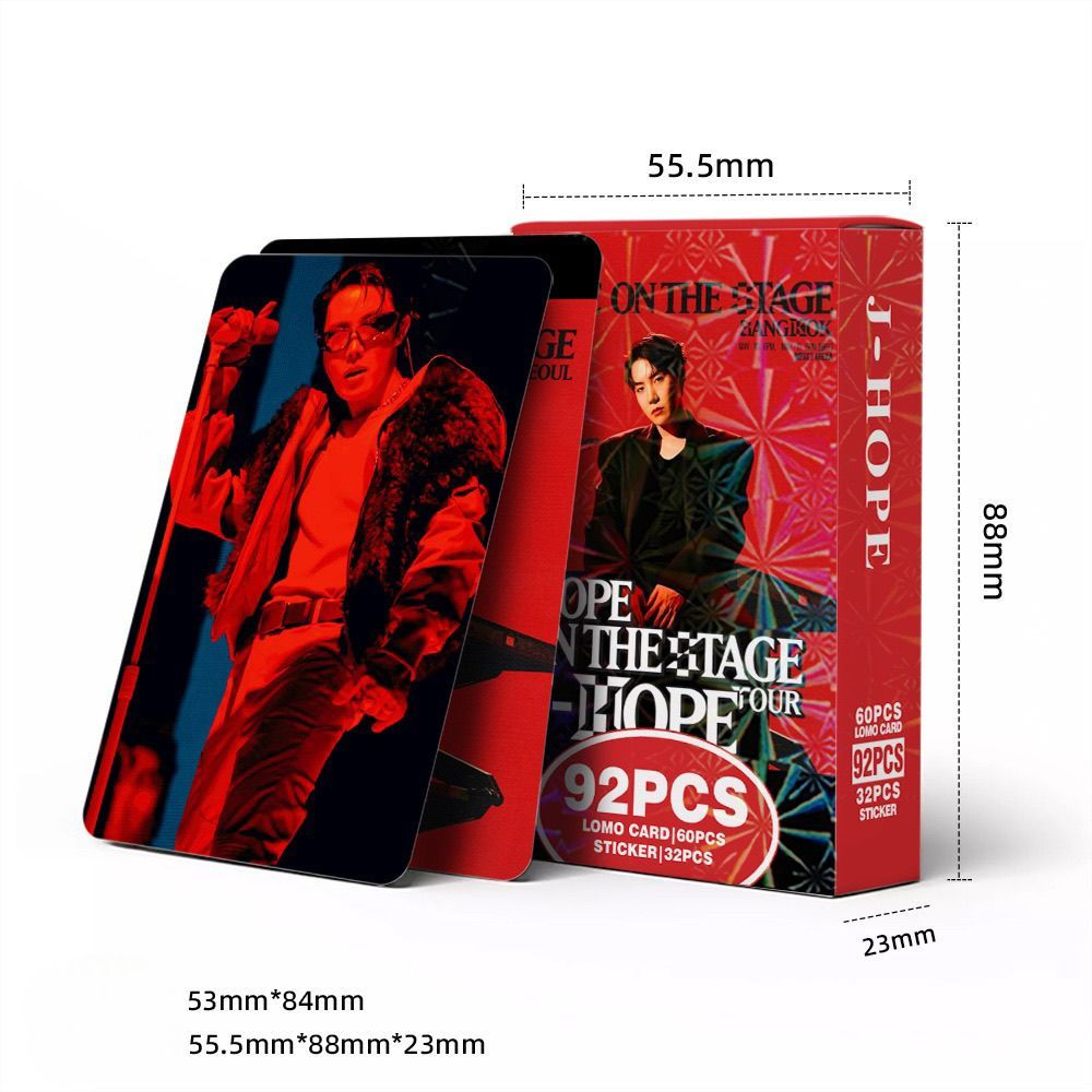 JHOPE “HOPE ON THE STAGE” 92 PCS (60 PHOTOCARDS + 32 STICKERS)