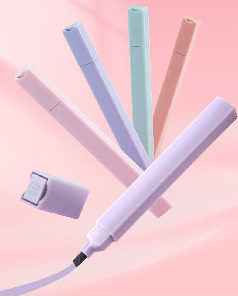 12 PASTEL COLOR HIGHLIGHTER BRUSHES SET