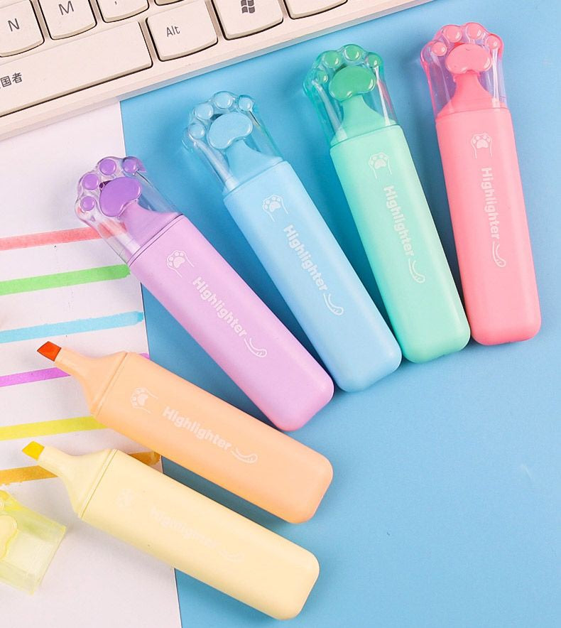 6 COLOR HIGHLIGHTER BRUSHES SET