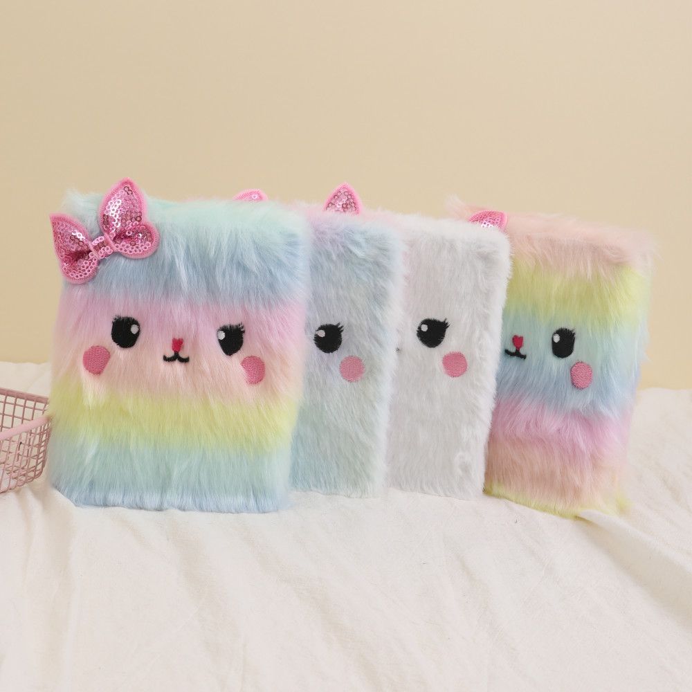 KAWAII NOTEBOOK WITH PLUSH COVER