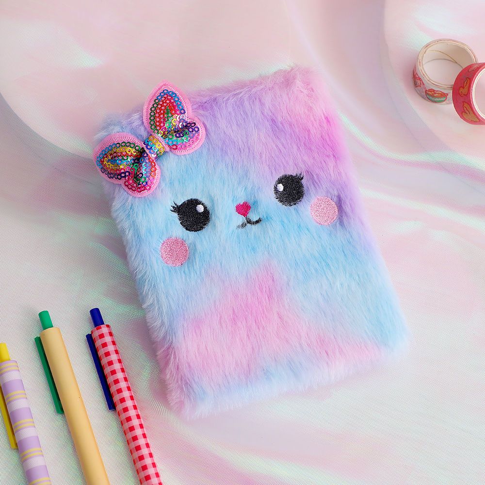 KAWAII NOTEBOOK WITH PLUSH COVER