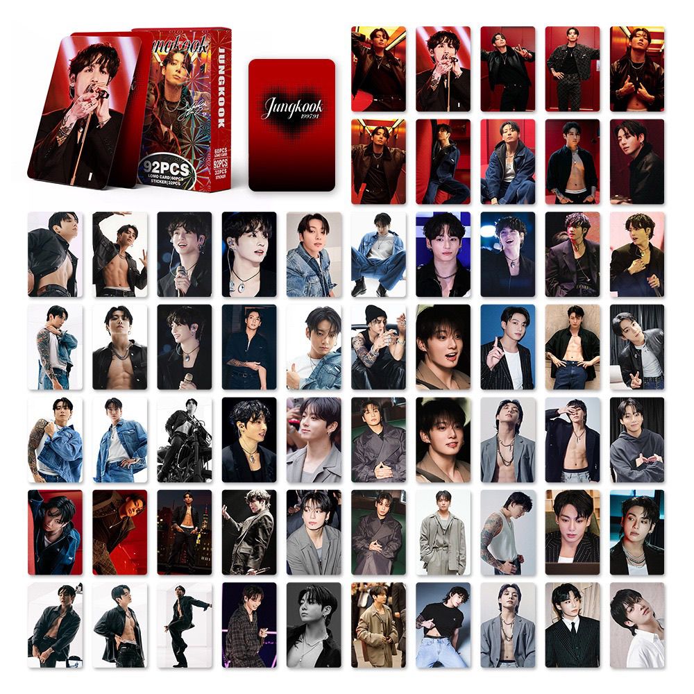 JUNGKOOK PHOTOCARDS 92 PCS (60 PHOTOCARDS + 32 STICKERS)
