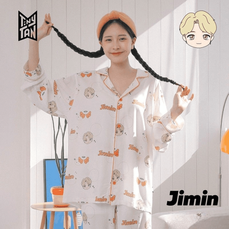 BTS MERCH  TINY TAN MIC DROP PAJAMAS (all members)