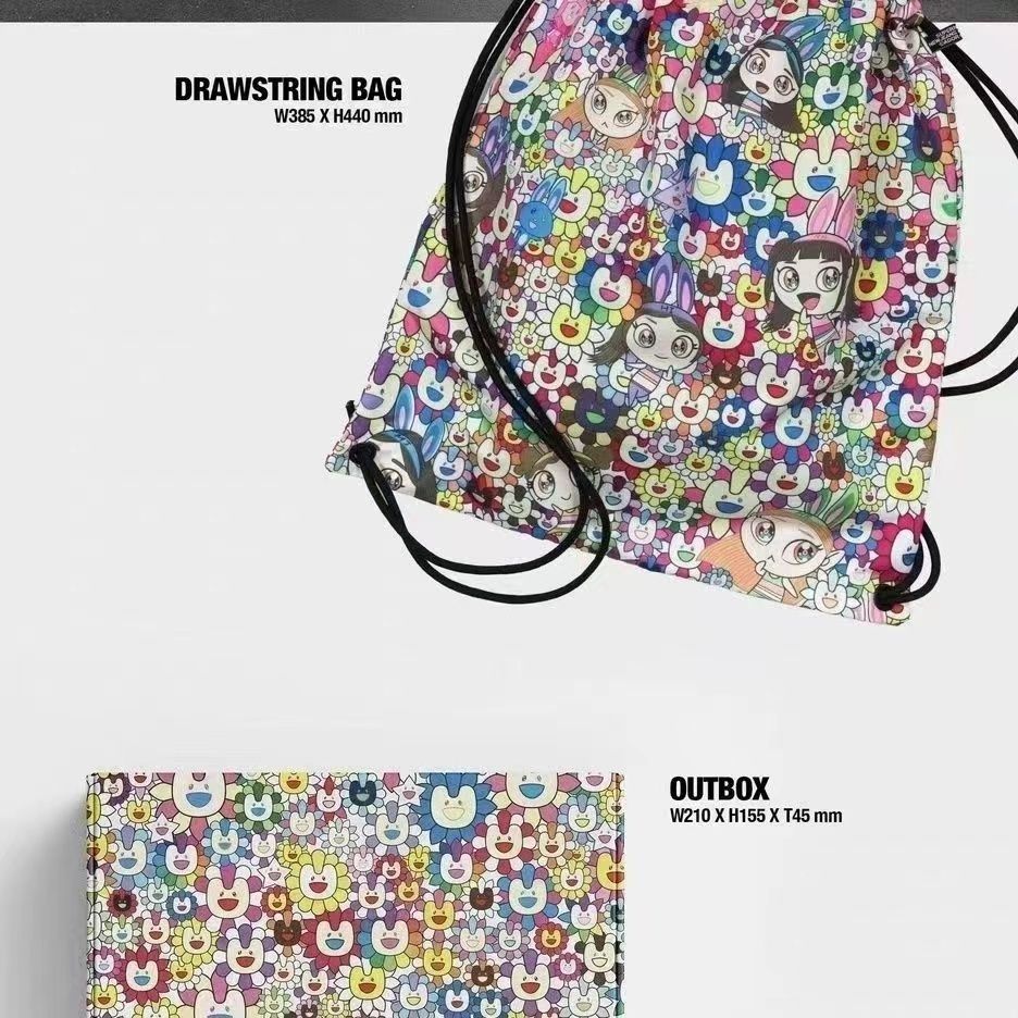 NJZ NEWJEANS DRAWSTRING BAG WITH CUSTON BOX AND ACCESSORIES